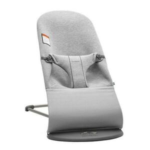 Sezlong balansoar ergonomic, cu sezut reglabil in 3 pozitii Original, Babybjorn Bliss, pliabil, bumbac certificat, 3D Jersey, Light Grey imagine