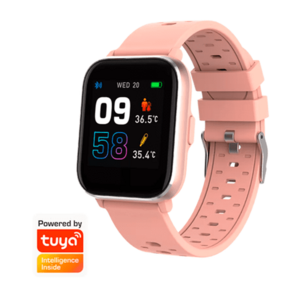 Ceas activity tracker Denver SW-164, Display IPS 1.4inch, Bluetooth, Bratara Silicon, Rezistent la apa IP68, compatibil Tuya, Android/iOS (Roz) imagine