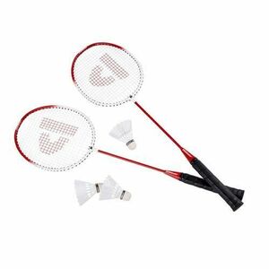 Set badminton Donnay 6 piese Rosu, 2 rachete, 3 fluturasi, Geanta transport imagine