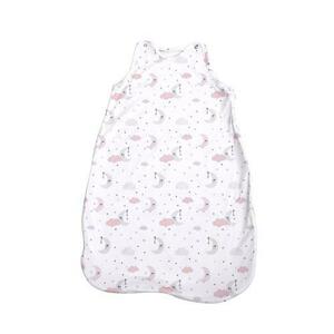 Sac de dormit de vara Lorelli Pink Moons Stars, 95 cm, bumbac ranforce imagine