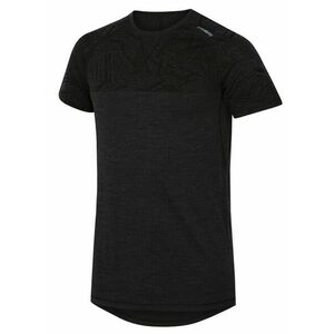 Husky Merino Merino Thermal Underwear Tricou cu mânecă scurtă pentru bărbați Negru imagine