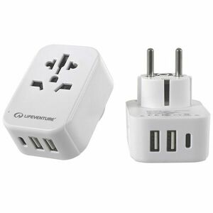 Adaptor de călătorie Lifeventure cu USB și USB-C imagine