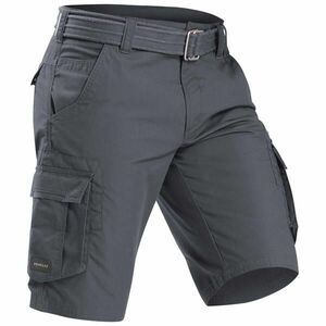 Pantalon scurt cargo Trekking Călătorie TRAVEL 500 Gri Bărbați imagine