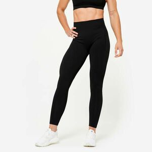 Colanți Seamless 900 Fitness cardio fără cusături Effect Push Up Negru Damă imagine