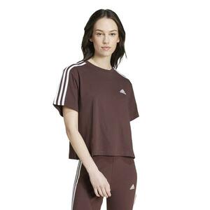 Tricou Fitness ADIDAS cu 3 benzi Negru cu imprimeu Damă imagine