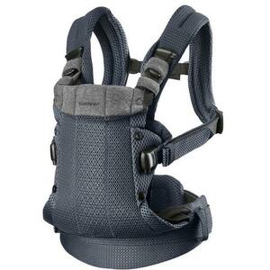 Ham anatomic BabyBjorn Harmony Anthracite, Pozitii multiple de purtare, 0-15 kg, 0-3 ani, 3D Mesh (Negru/Gri) imagine