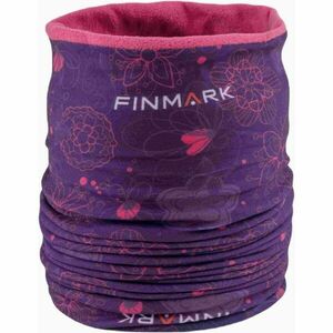 Finmark MULTIFUNCTIONAL SCARF WITH FLEECE Eșarfă multifuncțională copii, mov, mărime imagine