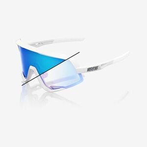 Ochelari de soare 100% Glendale, Bastille LE - Pearl White Glitter - Blue Mirror Photochromic imagine