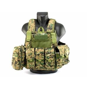 DRAGOWA Tactical Vesta tactică pentru sarcini grele, Digital Woodland imagine