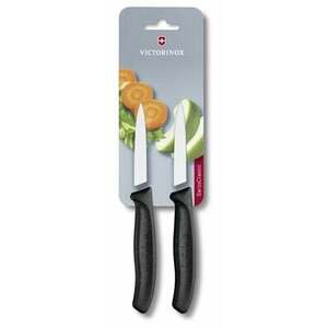 Set de cuțite Victorinox din 2 piese cu lamă netedă Swiss Classic, negru imagine