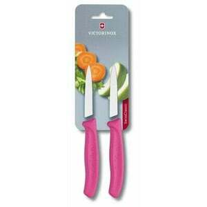 Set de cuțite Victorinox din 2 piese cu lamă netedă Swiss Classic, roz imagine