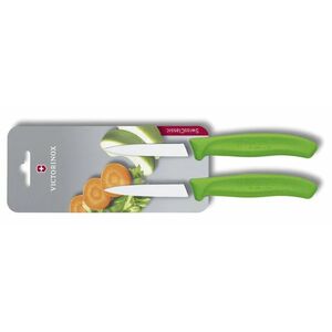 Set de cuțite Victorinox din 2 piese cu lamă netedă Swiss Classic, verde imagine