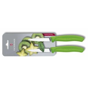 Set de cuțite Victorinox din 2 piese cu lamă zimțată Swiss Classic, verde imagine