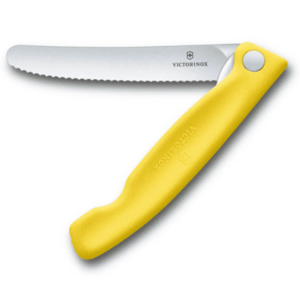 Victorinox Cuțit pliabil pentru fructe și legume - lamă zimțată Swiss Classic, galben imagine