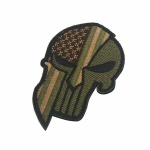 WARAGOD Plasture brodat Punisher, SUA verde imagine