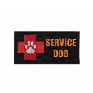 WARAGOD Patch brodat Service Dog Rescue Team, negru imagine