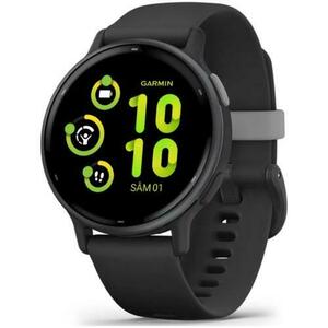 Ceas activity outdoor tracker Garmin vivoactive 5, GPS, 42mm, curea silicon, Slate/Black imagine