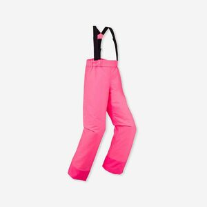 Pantalon impermeabil călduros schi pe pârtie - 100 Roz Fluo Copii imagine