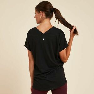 Tricou Yoga Ușoară Negru Damă imagine