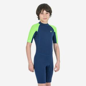 Combinezon shorty surf 1, 5mm YULEX100 ® Albastru-Verde Copii imagine