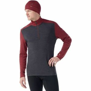 Smartwool CLASSIC THERMAL MERINO BL 1/4 ZIP Tricou termic bărbați, gri închis, mărime imagine