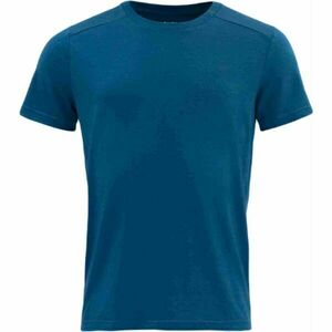 Devold HAREID MERINO 200 TEE V-NECK Tricou Merino bărbați, albastru, mărime imagine