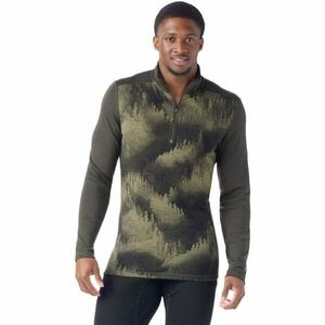 Smartwool CLASSIC THERMAL MERINO BL 1/4 ZIP Tricou termic bărbați, kaki, mărime imagine