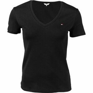 Tommy Hilfiger IM SLIM SOLID V-NK TOP SS Tricou femei, negru, mărime imagine