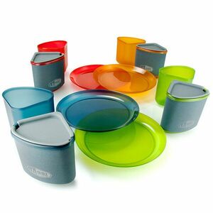 GSI Outdoors Camping Utensile Set pentru 4 persoane Infinity 4 Person Compact Tableset, Multicolor imagine