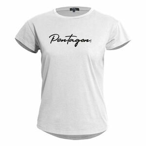 Pentagon Women's Whisper Tee Calligraphy, alb imagine