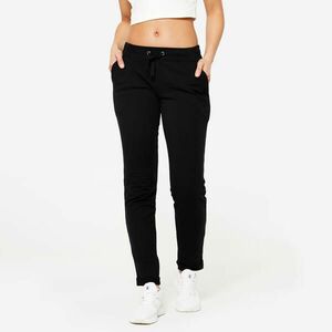 Pantalon de trening Slim 500 Fitness Negru Damă imagine