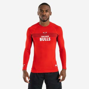 Bluză termică Baschet UT500 NBA Chicago Bulls Roșu Adulți imagine