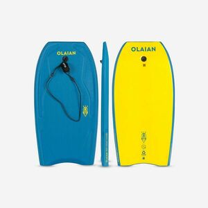 Bodyboard 100 Junior Albastru Galben cu leash pentru încheietura mâinii imagine