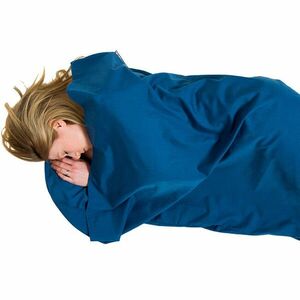 Lifeventure Polycotton Sleeping Bag Liner Polycotton Sleeping Bag Liner Rectangle, Navy Blue imagine