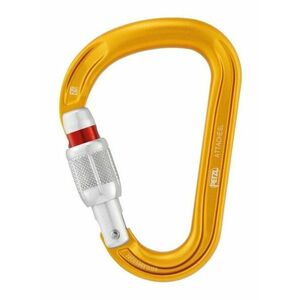 Petzl Attache HMS carabiner cu secțiune circulară și blocare de siguranță, galben imagine