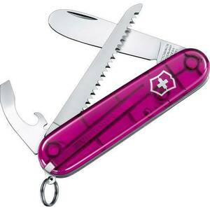 Victorinox My First cuțit multifuncțional pentru copii, roz transparent, 9 funcții imagine