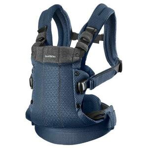 Ham anatomic BabyBjorn Harmony Navy Blue, Pozitii multiple de purtare, 0-15 kg, 0-3 ani, 3D Mesh (Albastru) imagine