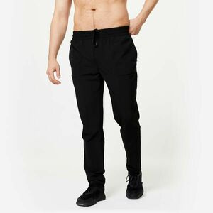 Pantalon de trening respirant 500 Fitness Negru Bărbați imagine