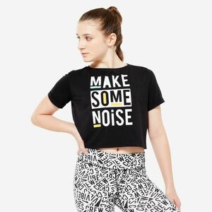 Tricou Crop top Dans Modern Negru Fete imagine