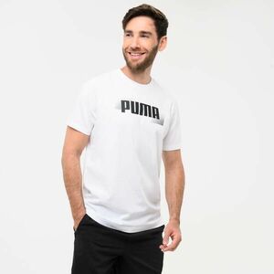 Tricou fitness bumbac Puma Alb Bărbați imagine