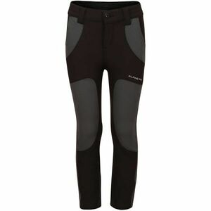 ALPINE PRO BRENO Pantaloni softshell copii, negru, mărime imagine