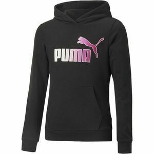 Puma ESS+BLEACH LOGO HOODIE TR G Hanorac pentru fete, negru, mărime imagine