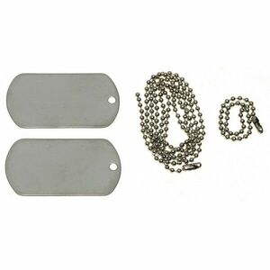 MFH Dog-Tags Plăcuțe de identificare din oțel cu lanț de oțel imagine