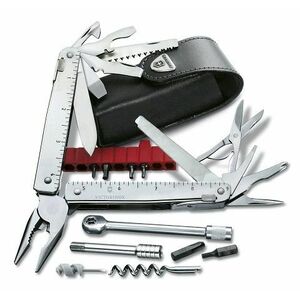 Victorinox Instrument multifuncțional în geantă din piele SwissTool X Plus RATCHET imagine