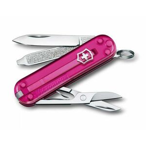 Cuțit de buzunar Victorinox Classic SD Transparent, roz imagine