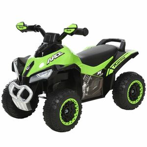 HOMCOM Mini ATV, Motocicletă pentru Copii 18-36 Luni cu Melodii Integrate și Ghidon Larg, 67, 5x38x44 cm, Verde | Aosom Romania imagine