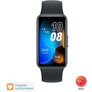 Bratara fitness Huawei Band 8, Bluetooth (Negru) imagine