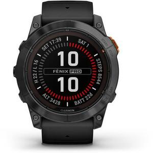 Ceas activity tracker Garmin Fenix 7X Pro Solar, Bluetooth, Power Glass™, Wateproof 10ATM, 32GB Flash (Negru) imagine