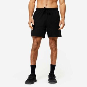 Pantalon scurt 100 Fitness Negru Bărbaţi imagine