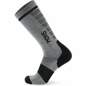 MONS ROYALE PRO LITE MERINO SNOW SOCK Șosete schi unisex merino, gri, mărime imagine